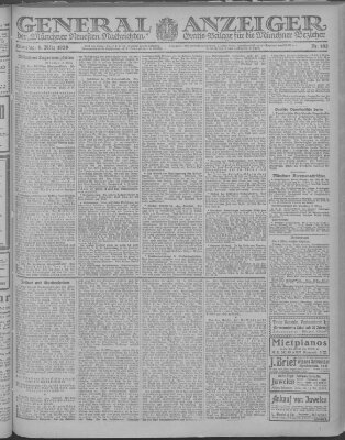 Münchner neueste Nachrichten Dienstag 9. März 1920