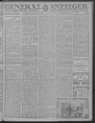 Münchner neueste Nachrichten Samstag 3. April 1920