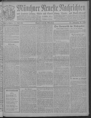 Münchner neueste Nachrichten Samstag 3. April 1920