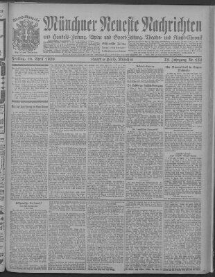 Münchner neueste Nachrichten Freitag 16. April 1920