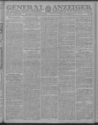 Münchner neueste Nachrichten Mittwoch 21. April 1920