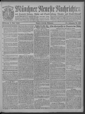 Münchner neueste Nachrichten Mittwoch 5. Mai 1920