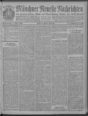 Münchner neueste Nachrichten Donnerstag 6. Mai 1920