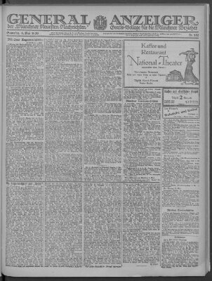 Münchner neueste Nachrichten Samstag 8. Mai 1920