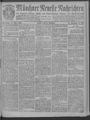 Münchner neueste Nachrichten Dienstag 18. Mai 1920