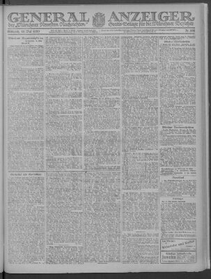 Münchner neueste Nachrichten Mittwoch 19. Mai 1920