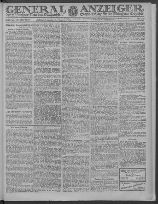 Münchner neueste Nachrichten Samstag 29. Mai 1920