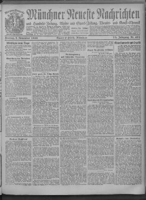 Münchner neueste Nachrichten Freitag 5. November 1920