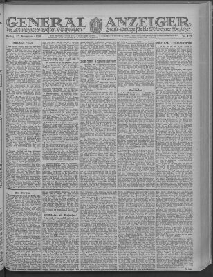 Münchner neueste Nachrichten Freitag 12. November 1920