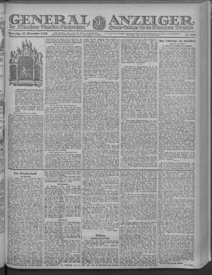 Münchner neueste Nachrichten Samstag 13. November 1920