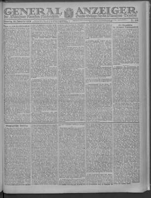 Münchner neueste Nachrichten Dienstag 23. November 1920