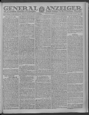 Münchner neueste Nachrichten Donnerstag 25. November 1920