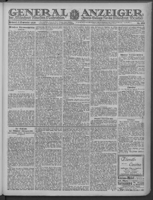 Münchner neueste Nachrichten Mittwoch 8. September 1920