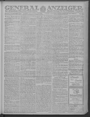 Münchner neueste Nachrichten Samstag 11. September 1920