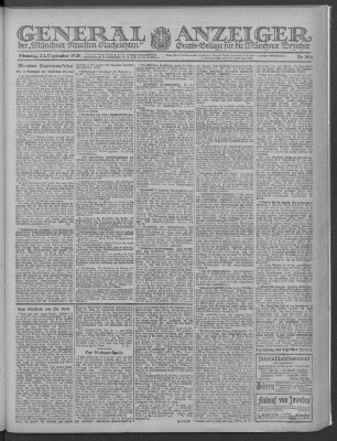 Münchner neueste Nachrichten Dienstag 21. September 1920