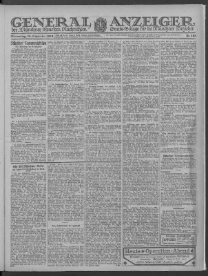 Münchner neueste Nachrichten Donnerstag 30. September 1920