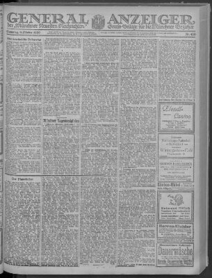 Münchner neueste Nachrichten Samstag 9. Oktober 1920