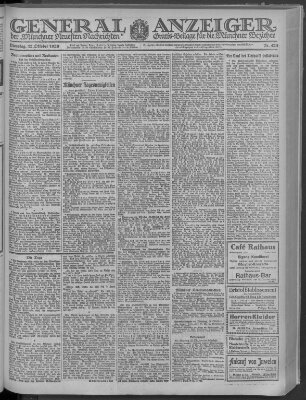 Münchner neueste Nachrichten Dienstag 12. Oktober 1920