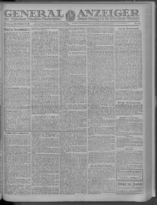 Münchner neueste Nachrichten Dienstag 19. Oktober 1920