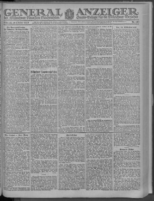 Münchner neueste Nachrichten Mittwoch 20. Oktober 1920