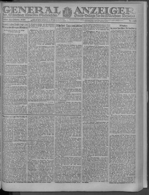 Münchner neueste Nachrichten Freitag 22. Oktober 1920