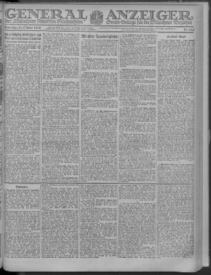 Münchner neueste Nachrichten Samstag 23. Oktober 1920