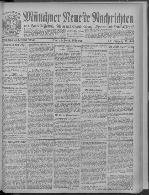 Münchner neueste Nachrichten Dienstag 26. Oktober 1920