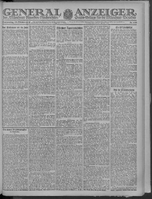 Münchner neueste Nachrichten Donnerstag 28. Oktober 1920