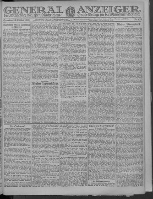 Münchner neueste Nachrichten Samstag 30. Oktober 1920