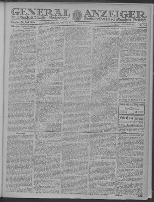 Münchner neueste Nachrichten Samstag 26. Juni 1920