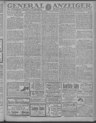 Münchner neueste Nachrichten Mittwoch 21. Juli 1920