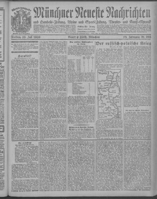 Münchner neueste Nachrichten Freitag 23. Juli 1920