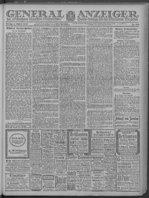 Münchner neueste Nachrichten Freitag 6. August 1920