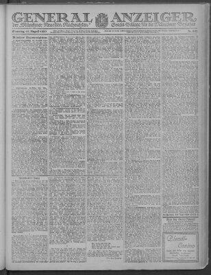 Münchner neueste Nachrichten Samstag 14. August 1920