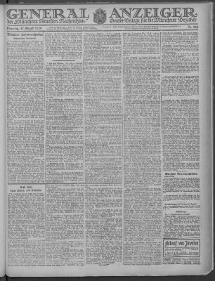 Münchner neueste Nachrichten Dienstag 17. August 1920