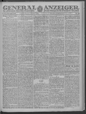 Münchner neueste Nachrichten Freitag 20. August 1920