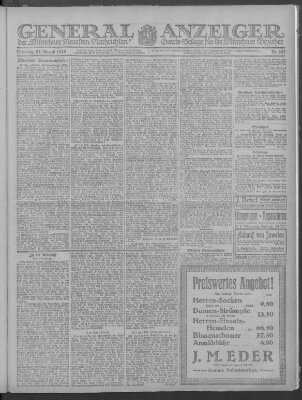 Münchner neueste Nachrichten Dienstag 31. August 1920