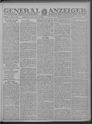 Münchner neueste Nachrichten Mittwoch 5. Januar 1921