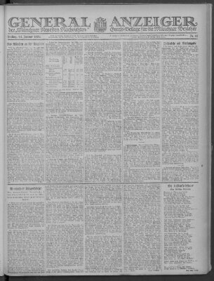 Münchner neueste Nachrichten Freitag 14. Januar 1921