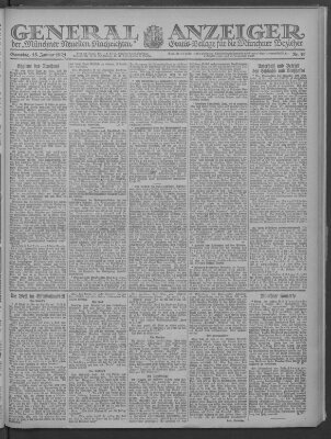 Münchner neueste Nachrichten Samstag 15. Januar 1921