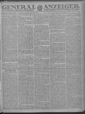 Münchner neueste Nachrichten Mittwoch 9. Februar 1921