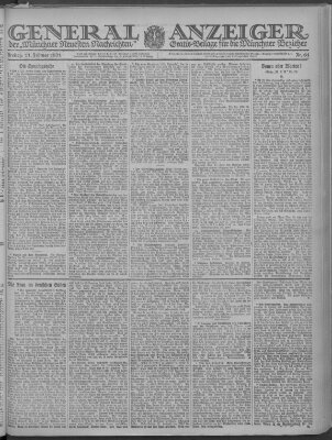 Münchner neueste Nachrichten Freitag 11. Februar 1921