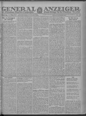 Münchner neueste Nachrichten Donnerstag 17. März 1921