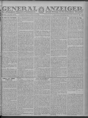 Münchner neueste Nachrichten Dienstag 22. März 1921