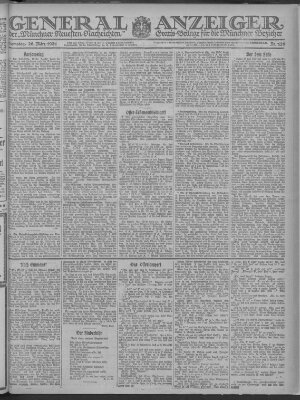 Münchner neueste Nachrichten Samstag 26. März 1921