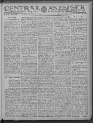 Münchner neueste Nachrichten Mittwoch 6. April 1921