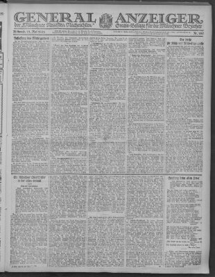 Münchner neueste Nachrichten Mittwoch 11. Mai 1921