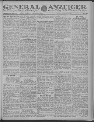 Münchner neueste Nachrichten Samstag 28. Mai 1921