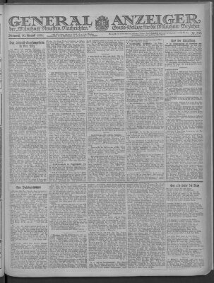 Münchner neueste Nachrichten Mittwoch 10. August 1921