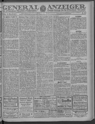 Münchner neueste Nachrichten Freitag 12. August 1921